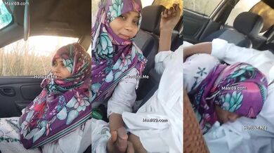 Hijaabi ladki ne car mein apne bhaiyya ke lund se kiya datun