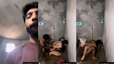 Kacche Ghusal khane mein paki jode ka kinky sex