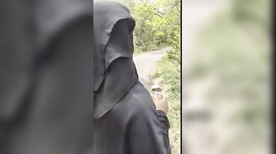Burka, hijaab, basta utar fenk jungle mein nangi chudi Arfa