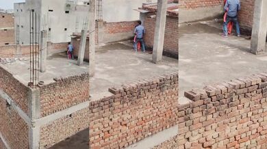 Makan ke chhat par chudai karte lovers